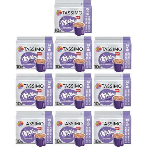 Tassimo Tassimo Hot Chocolate Pods Milka 10 Packs (100 Drinks)