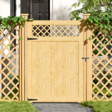 (Natural, 120x180cm) Rural style Rhombus Garden Wooden Gate