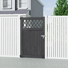 (Grey, 90x150cm) Rural style Rhombus Garden Wooden Gate
