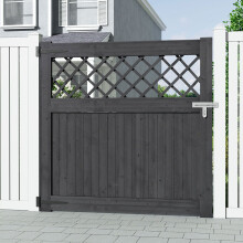 (Grey, 120x120cm) Rural style Rhombus Garden Wooden Gate
