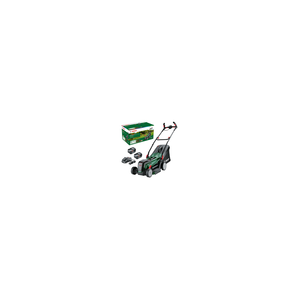 Bosch Universal Rotak 2X18v-37-550 Cordless Lawnmower - Green