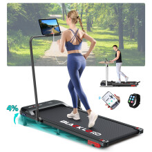 BLACK LORD Treadmill Walking Pad Incline Foldable handrail Black