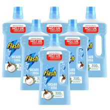 Flash All Purpose & Floor Cleaner, Traditional with Bicarbonate of Soda, 1L (Pack of 6)