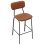 Belluno Brown Kitchen Bar Stool with Fixed Height 3