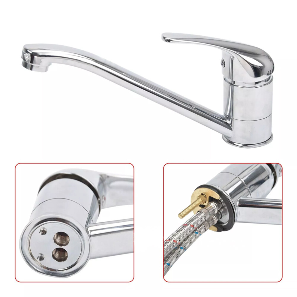 Modern Kitchen Sink Mixer Taps Swivel Spout Single
