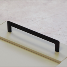Matt Black Kitchen Cabinet Handle Reeded Ridged 160mm