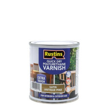 Rustins - Polyurethane Satin Varnish 250ml - Antique Pine
