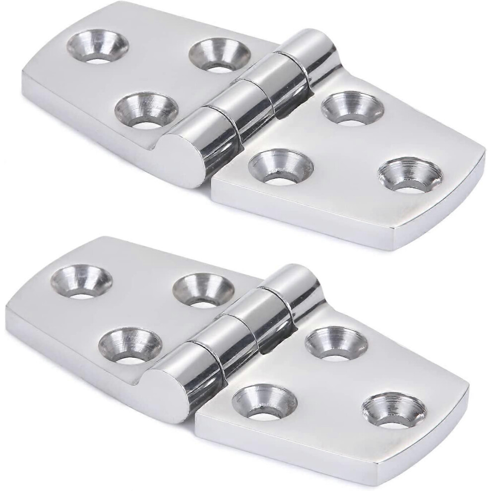 (As Show, One Size) Marine Mount Door Hinges Stainless Steel Boat Hatch Hinge Heavy Duty Hardware Boat Hinge Platform Cabinet 38Mm X 76Mm 4704245216016