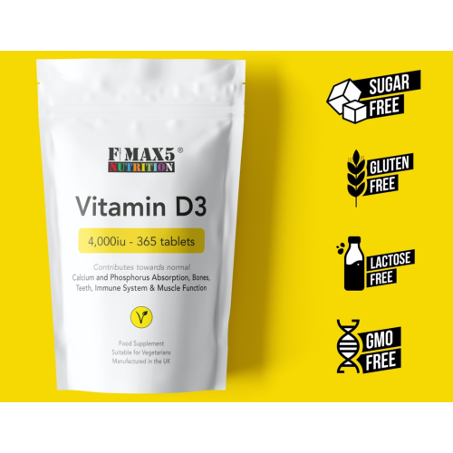 Vitamin D 4000IU Tablets | 365 Vitamin D3 Supplements | High Strength