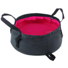 (As show, One size) Collapsible Basin,12L Portable Collapsible Bucket Lightweight Waterproof Collapsible Basin with Carrying Bag for Painting Boat Washing Paint Rose Red