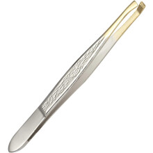 (As show, One size) Tweezers, Professional Stainless Steel Eyebrow Tweezers, Professional Eyebrow Tweezers with Non-Slip Coating, for Eyebrows, Eyelashes, Ingrown Hairs