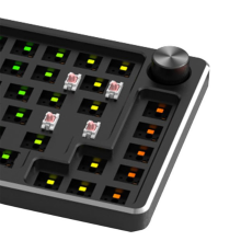 83-klávesová hliníková mechanická klávesnica s káblom, RGB podsvietenie, výmena za tepla, multifunkčná herná klávesnica na mieru, čierna