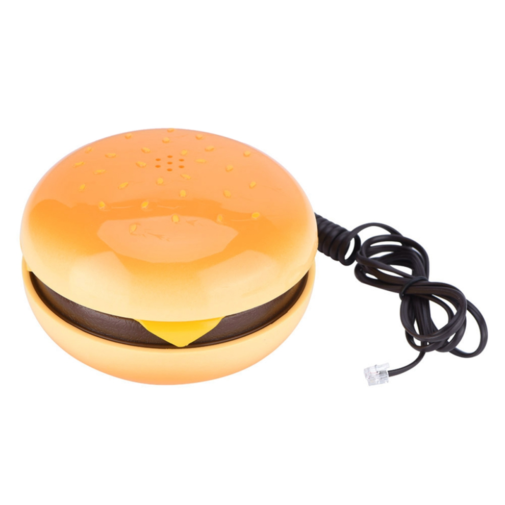 Funny Gadgets Emulational Hamburger Telephone Wire Landline Phone Cheeseburger For Home Office Hotel Decoration 4851097904292