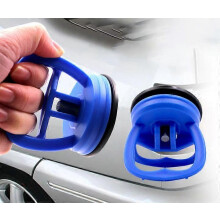 (As show, One size) Blue 2pcs Vacuum Suction Cup Dent Puller Suction Cup Handle Car Dent Removal Cell Phone Holder LCD Display Tool Pad Glass Installation Bearing Vehicle