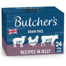 24x400g Butcher's Recipes in Jelly Dog Food Tins Rich in All Nutrients For your Dogs
