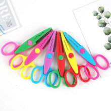 (As show, One size) Set of 6 colorful decorative paper edge scissors, ideal for teachers, crafts, scrapbooking, children's design