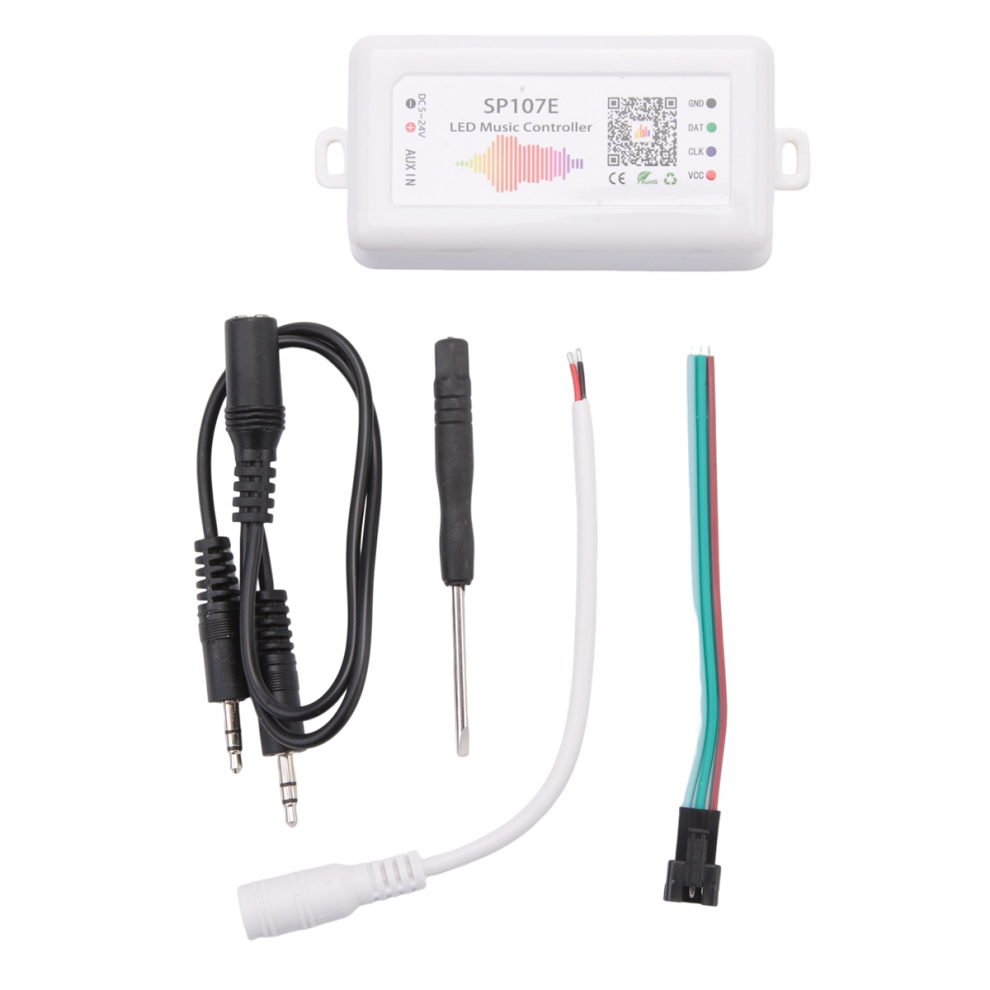 Sp107e Led Controller Bluetooth Smart App Ws2811/2812B Strip Dimming Music Light 4851097988582