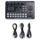 F998 Placa de Som Microfone Interface de Áudio Mixer Console de Mixagem Amplificador para Telefone PC 2