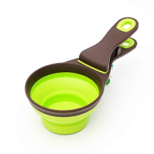 (As show, One size) Green(S 118ml) Silicone Pet Food Spoon Multifunctional Folding Dog Food Spoon Cat and Dog Supplies Cat and Dog Food