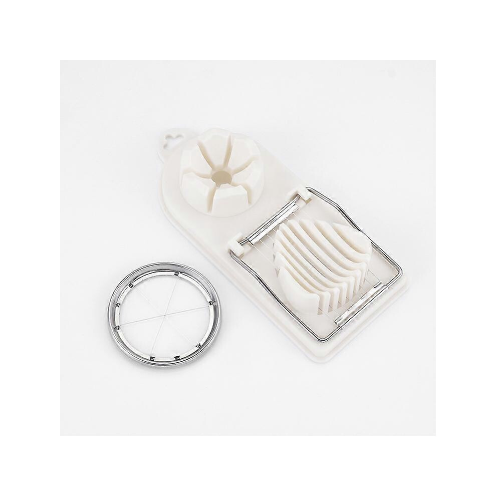 (As show, One size) White Egg Slicer, Sliced Egg Divider, Manual Egg Slicer, 2 Different Cutting Options, Stainless Steel Egg Slicer, for Strawberry,-image-OPC-PHNY5WM-NEW