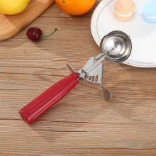 (As show, One size) Red (5cmIce Cream Scoops, Stainless Steel Cookie Scoop With Cake Trigger, Thanksgiving Gift For Kids And Families: Kitchen & Dining