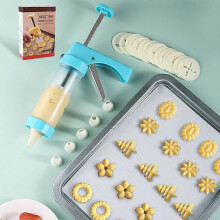 (As show, One size) Blue Cookie Framed Flower Gun Baking Tool Cream Cake Framed Flower Mouth Framed Flower