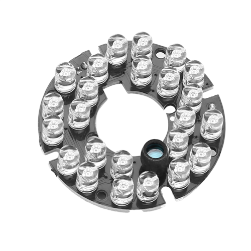 Κάμερα CCTV 10Mil 90 μοιρών κόκκινο 5mm 24 LED λάμπα IR υπέρυθρη πλακέτα λάμπας 2