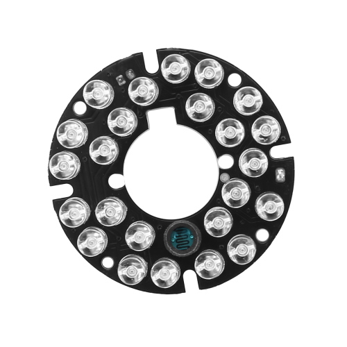 Κάμερα CCTV 10Mil 90 μοιρών κόκκινο 5mm 24 LED λάμπα IR υπέρυθρη πλακέτα λάμπας 1