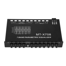 7-Band Car Audio Equalizer, Adjustable 7 Bands EQ Amplifier Graphic Equalizer with CD/AUX Input Select Switch,Black