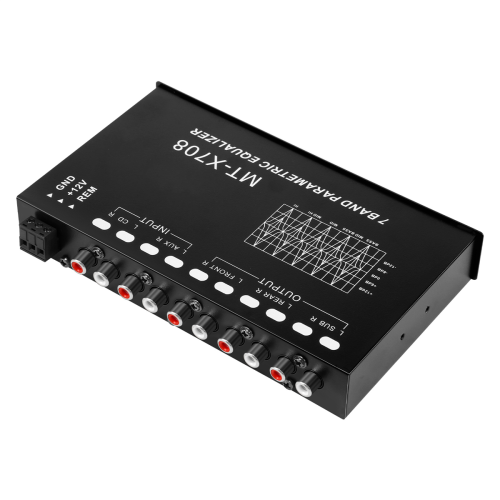 7-Band Car Audio Equalizer, Adjustable 7 Bands EQ Amplifier Graphic Equalizer with CD/AUX Input Select Switch,Black 2
