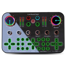 Placa de som K600 Equipamento profissional para transmissão ao vivo Mixer de áudio Celular Computador Universal
