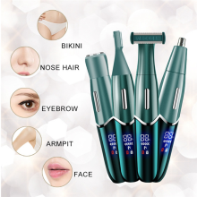 Rasoio per zone intime 4 in 1, per donne, per la zona bikini, per zone sensibili, per la rasatura dei capelli, per viso e barba, A