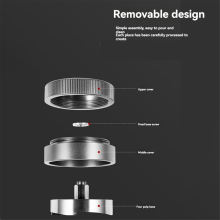 Presse à café en poudre, base à quatre rames, marteau en acier, distributeur à déchargement automatique, gris, 51 mm