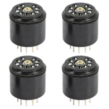 4x 9-pinová bakelitová zásuvka pre elektrónky, šetriaca základňa pre ampéry 12AX7 12AU7 ECC82 ECC83, 4 ks