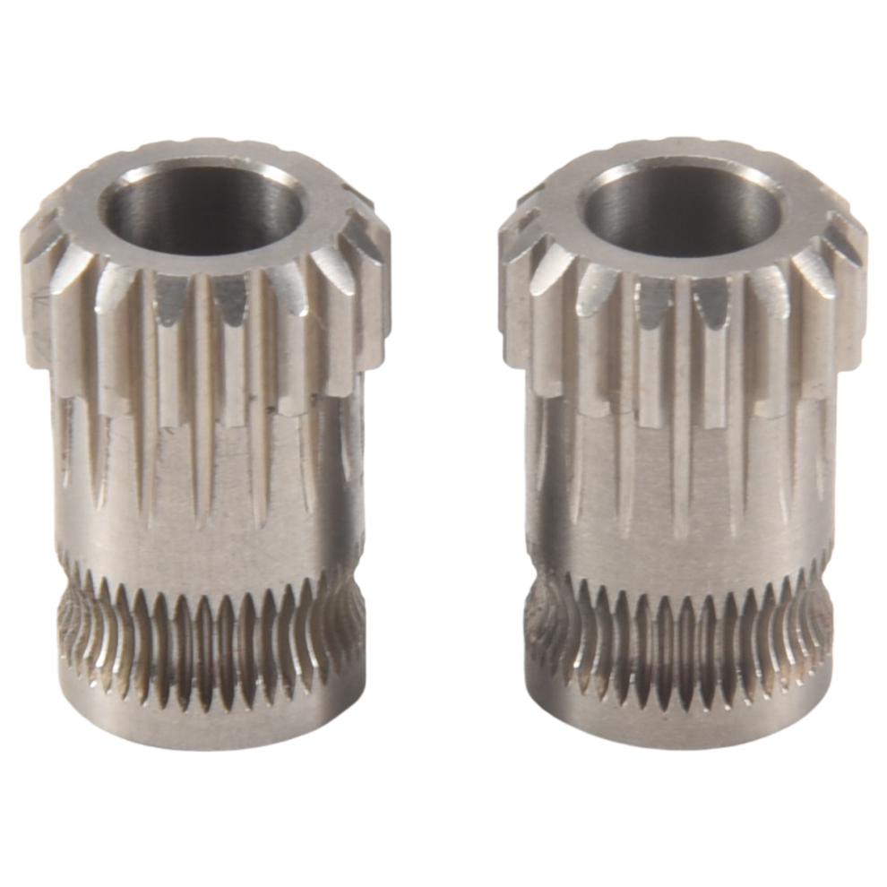 2Pcs Extruder Gears Mk8 Stainless Steel Double Extrusion Wheels Bowden Gear 3D Printer Part For Cr10 3 Silver 4851097996136