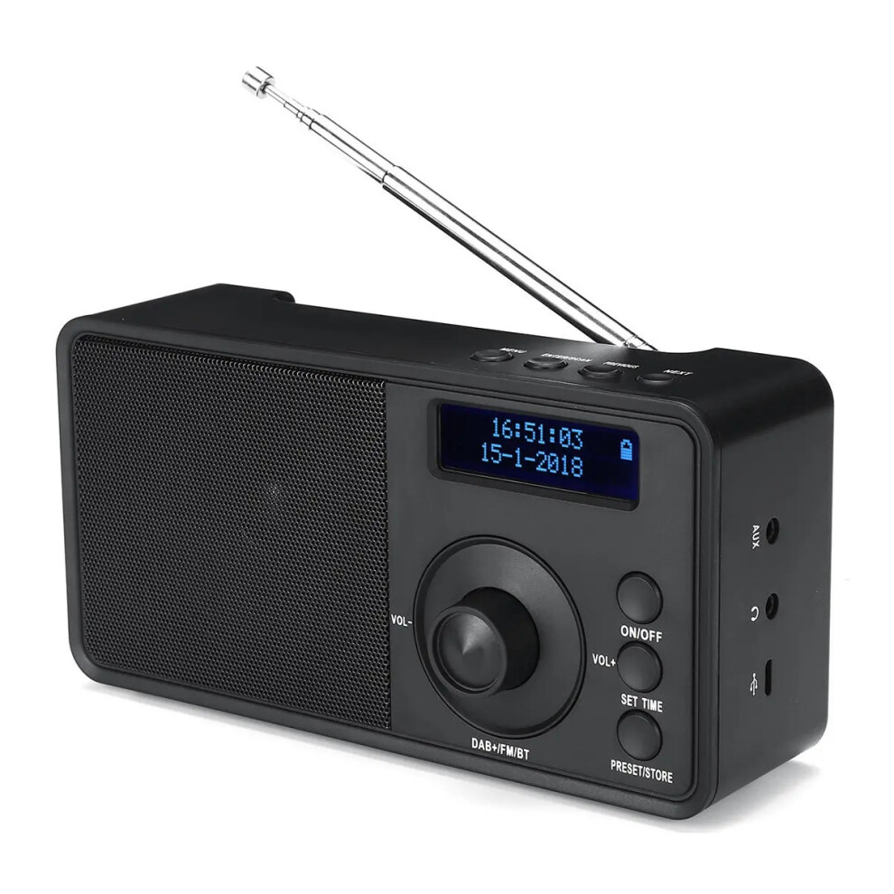 Portable + Digital Radio Wireless Bluetooth Stereo Speaker Lcd Display Outdoor Headset Support Alarm Clock Fm Aux 4851097902687