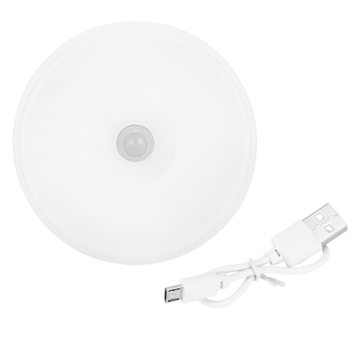 PIR Motion Sensor LED Night Light USB Rechargeable Dimmable Lamp for Cabinet Wireless Closet -White 2