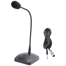 QR-501 Microfone de conferência com fio, microfone condensador de gravação tipo pescoço de ganso para reuniões de escritório
