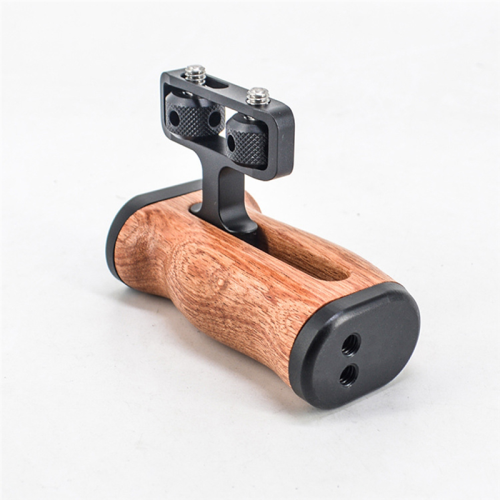 Multi-Function Camera Cage Left/Right Side Handle for Photo Expand Wooden Grip Cold Shoe Mic Video Light 2