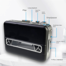Draagbare USB-cassette-opnameradiospeler, tape-naar-MP3-converter, muziekrecorder