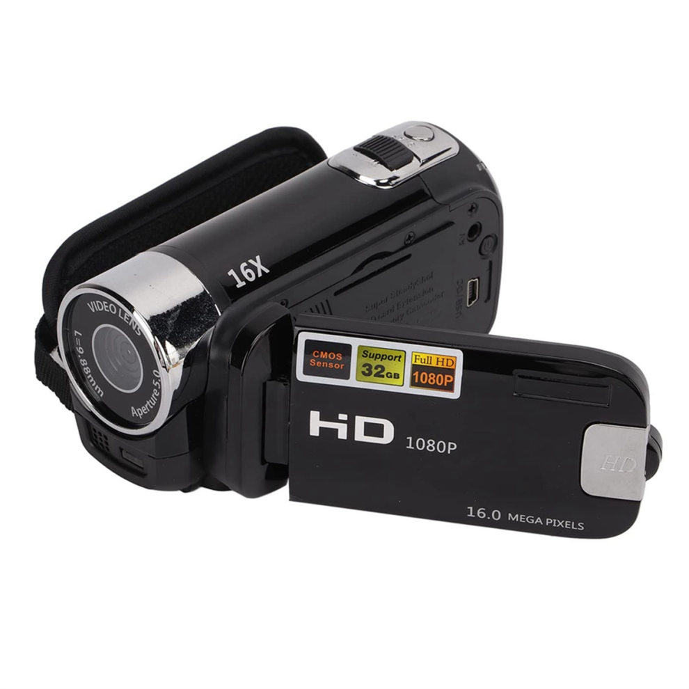 Caméscope numérique 16 MP 1080p Full HD DV, écran rotatif, zoom nocturne 16x