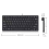 Compact Wired Keyboard USB - Ultra-Thin for PC Mini Gaming Black 8