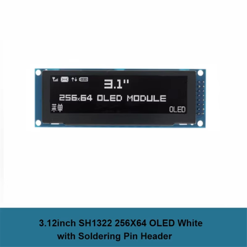 Display OLED de 3,12 polegadas 256x64 SSD1322 Driver Módulo LCD gráfico Paralelo/SPI Pino de solda para /C51 Branco 2