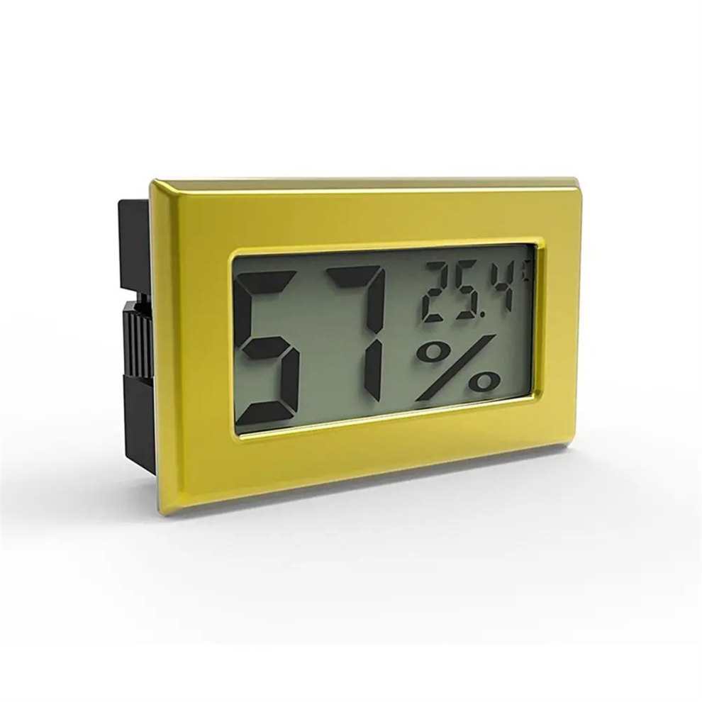 Humidor Hygrometer Metal Accurate Humidity Sensor Temp and Gauge Digital Temperature Portable