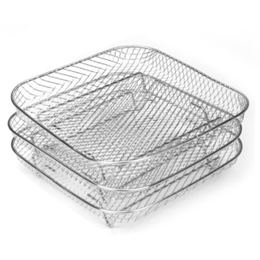 Air Fryer Racks, Square Three Layers Stacking Stainless Steel Rack, Hot Accessories, Accessories-image-OPC-PHNY2FV-NEW