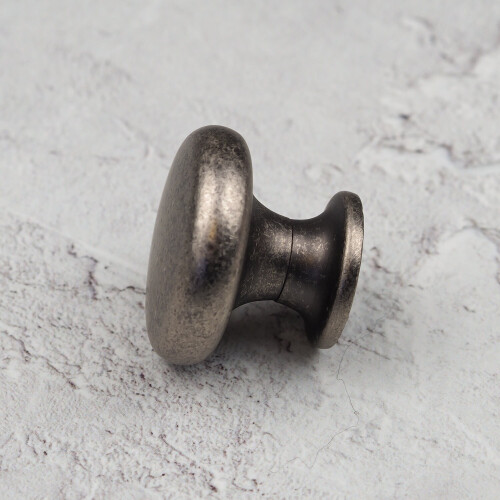 Antique Pewter Kitchen Cabinet Round Knob 1