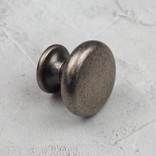 Antique Pewter Kitchen Cabinet Round Knob