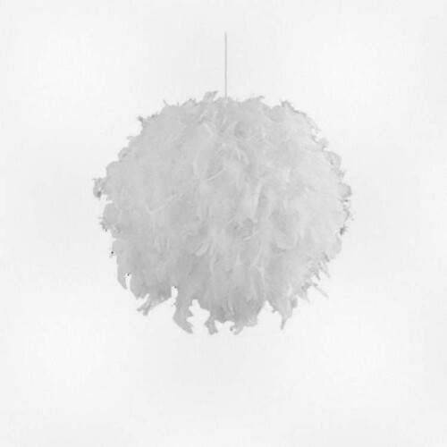 White Feather Ceiling Lamp Pendant Non-electric Shade with Reducing Ring - 30cm 2