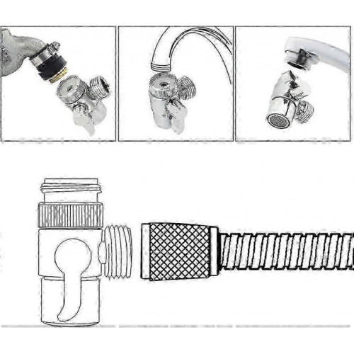 Diverter valve (M22 X M24) suitable for kitchen or bathroom 2