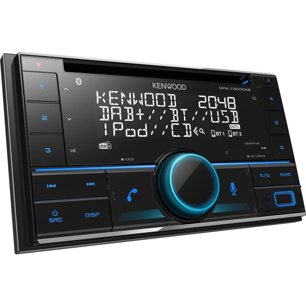 Kenwood Dpx-7300Dab Dual Din Sized Cd Reciever Dab Bluetooth Radio
